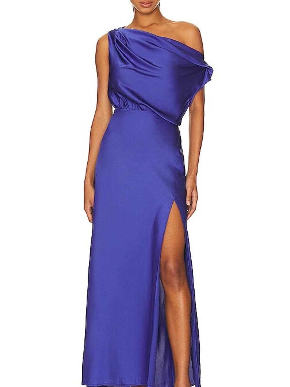 ASTR the Label Monroe - Elegant One-Shoulder Royal Blue/Purple Gown